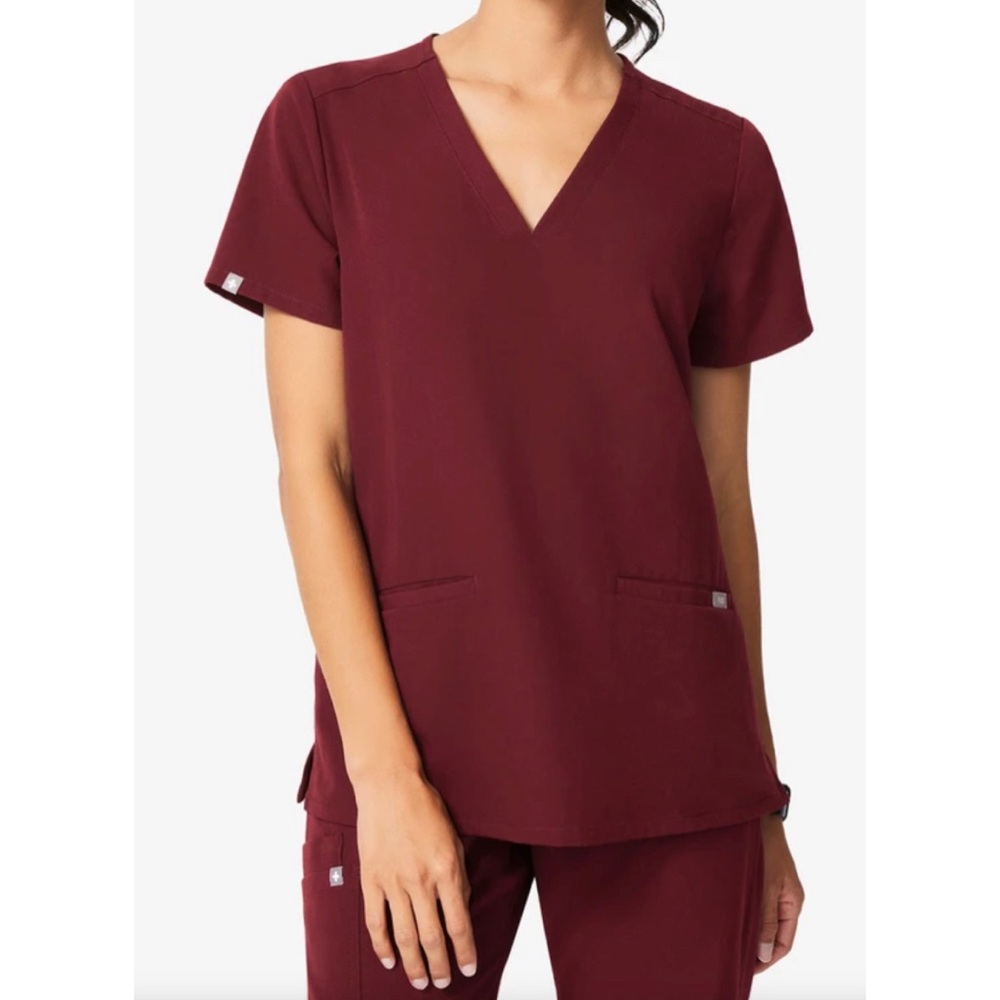 NWT Figs Burgundy Casma Top (S)